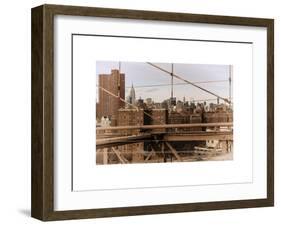 View of Downtown Manhattan from the Brooklyn Bridge-Philippe Hugonnard-Framed Art Print