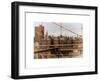 View of Downtown Manhattan from the Brooklyn Bridge-Philippe Hugonnard-Framed Art Print