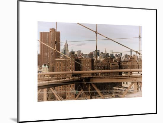 View of Downtown Manhattan from the Brooklyn Bridge-Philippe Hugonnard-Mounted Art Print