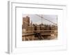 View of Downtown Manhattan from the Brooklyn Bridge-Philippe Hugonnard-Framed Art Print