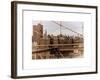 View of Downtown Manhattan from the Brooklyn Bridge-Philippe Hugonnard-Framed Art Print