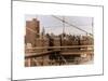 View of Downtown Manhattan from the Brooklyn Bridge-Philippe Hugonnard-Mounted Art Print