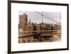 View of Downtown Manhattan from the Brooklyn Bridge-Philippe Hugonnard-Framed Art Print