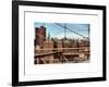 View of Downtown Manhattan from the Brooklyn Bridge-Philippe Hugonnard-Framed Art Print