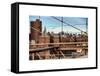 View of Downtown Manhattan from the Brooklyn Bridge-Philippe Hugonnard-Framed Stretched Canvas