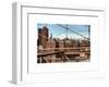 View of Downtown Manhattan from the Brooklyn Bridge-Philippe Hugonnard-Framed Art Print