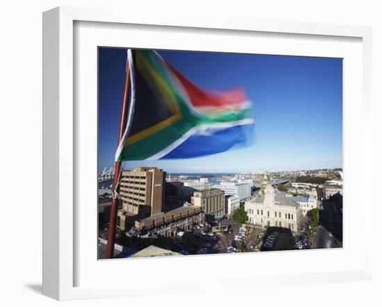 View of Downtown Port Elizabeth, Eastern Cape, South Africa-Ian Trower-Framed Photographic Print