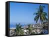 View of Downtown Puerto Vallarta and the Bay of Banderas, Mexico-Merrill Images-Framed Stretched Canvas