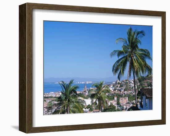 View of Downtown Puerto Vallarta and the Bay of Banderas, Mexico-Merrill Images-Framed Premium Photographic Print