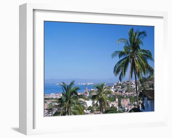 View of Downtown Puerto Vallarta and the Bay of Banderas, Mexico-Merrill Images-Framed Premium Photographic Print