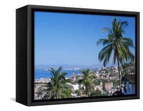 View of Downtown Puerto Vallarta and the Bay of Banderas, Mexico-Merrill Images-Framed Stretched Canvas