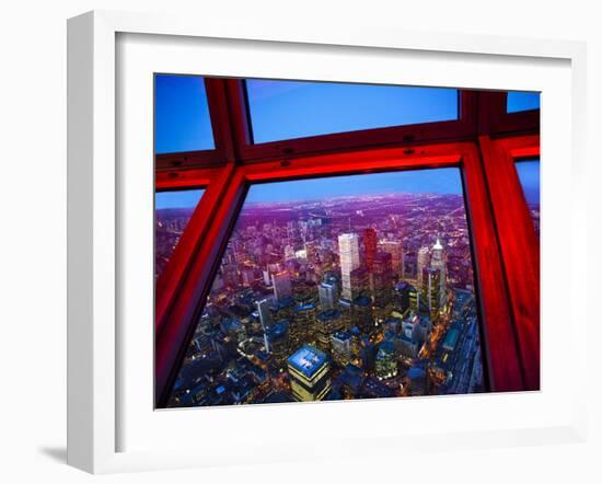 View of Downtown Toronto Skyline Taken From Cn Tower, Toronto, Ontario, Canada, North America-Donald Nausbaum-Framed Photographic Print