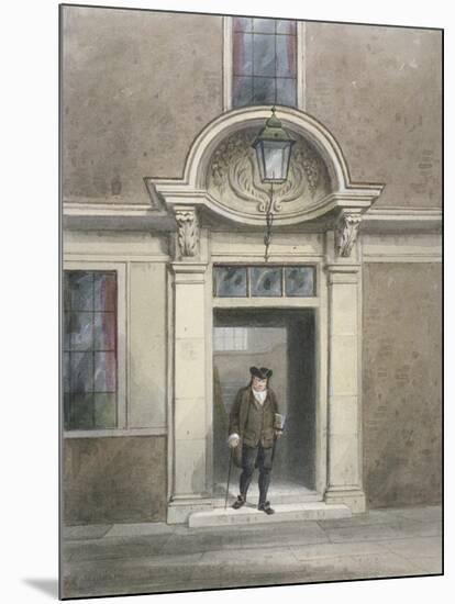 View of Dr Johnson's Door and Staircase, Inner Temple Lane, City of London, 1855-Thomas Hosmer Shepherd-Mounted Giclee Print