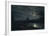 View of Dresden by Moonlight, 1839-Johan Christian Clausen Dahl-Framed Giclee Print