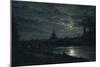 View of Dresden by Moonlight, 1839-Johan Christian Clausen Dahl-Mounted Giclee Print