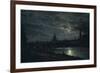 View of Dresden by Moonlight, 1839-Johan Christian Clausen Dahl-Framed Giclee Print