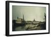 View of Dresden from Right Bank of Elbe Beneath Augustus Bridge-Bernardo Bellotto-Framed Giclee Print