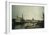 View of Dresden from Right Bank of Elbe Beneath Augustus Bridge-Bernardo Bellotto-Framed Giclee Print