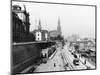 View of Dresden from the Bruehlsche Terrasse on the Katholische Hofkirche, circa 1910-Jousset-Mounted Giclee Print