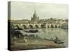 View of Dresden from the Right Bank of the River Elbe Downriver of the Augustusbruecke, 1748-Canaletto-Stretched Canvas
