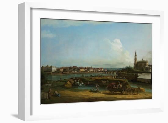 View of Dresden with the Hofkirche at Right, 1748-Bernardo Bellotto-Framed Giclee Print