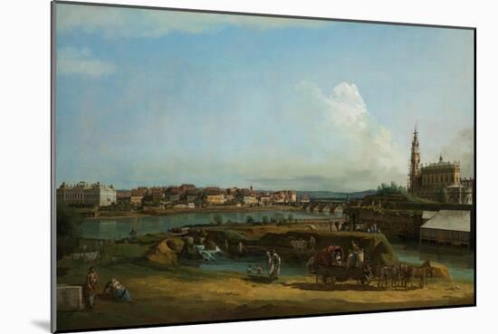 View of Dresden with the Hofkirche at Right, 1748-Bernardo Bellotto-Mounted Giclee Print
