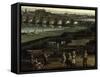 View of Dresden-Canaletto-Framed Stretched Canvas