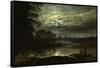 View of Dresden-Johan Christian Clausen Dahl-Framed Stretched Canvas
