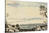 View of Dublin Bay and Harbour, Hill of Howth-John Henry Campbell-Stretched Canvas