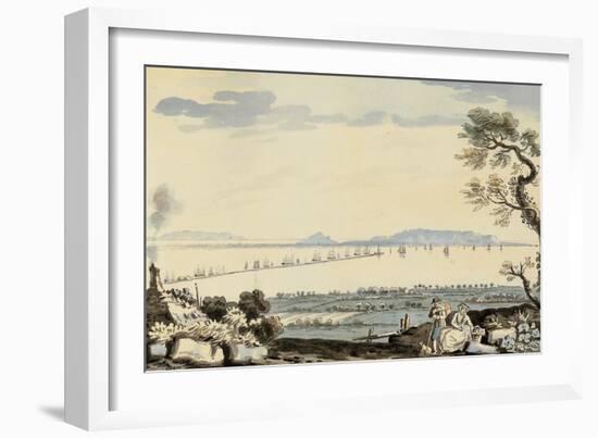 View of Dublin Bay and Harbour, Hill of Howth-John Henry Campbell-Framed Giclee Print