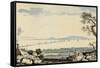 View of Dublin Bay and Harbour, Hill of Howth-John Henry Campbell-Framed Stretched Canvas