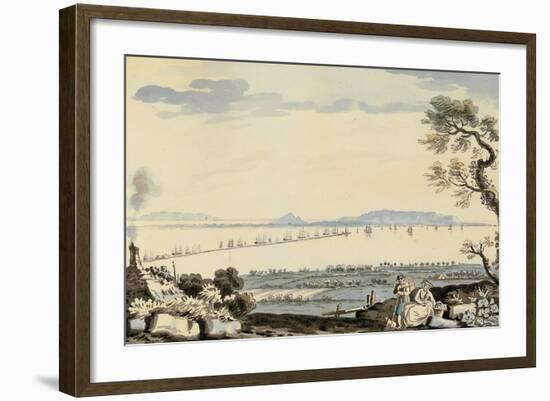 View of Dublin Bay and Harbour, Hill of Howth-John Henry Campbell-Framed Giclee Print