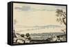 View of Dublin Bay and Harbour, Hill of Howth-John Henry Campbell-Framed Stretched Canvas