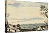 View of Dublin Bay and Harbour, Hill of Howth-John Henry Campbell-Stretched Canvas