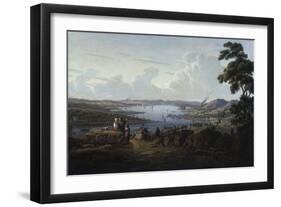 View of Dunbarton and the River Clyde, 1817-Thomas Birch-Framed Giclee Print