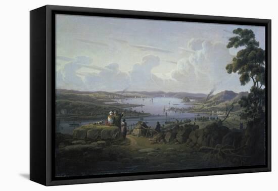View of Dunbarton and the River Clyde, 1817-Robert Salmon-Framed Stretched Canvas