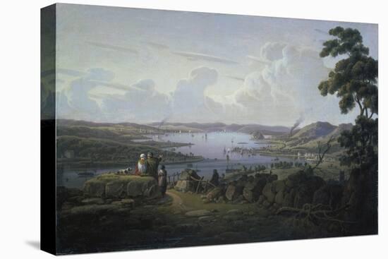 View of Dunbarton and the River Clyde, 1817-Robert Salmon-Stretched Canvas