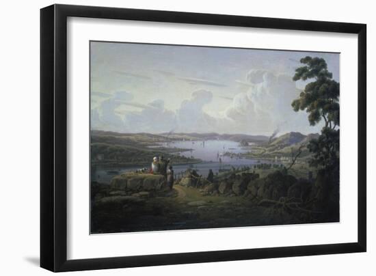 View of Dunbarton and the River Clyde, 1817-Robert Salmon-Framed Premium Giclee Print