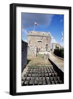 View of Dungeons Along Rampart Walk, Chateau De Dinan-null-Framed Giclee Print