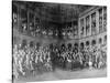 View of Early Irish House of Commons Convention Members-null-Stretched Canvas