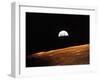 View of Earth from Apollo 10 Orbiting the Moon, 1969-null-Framed Premium Photographic Print
