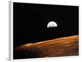 View of Earth from Apollo 10 Orbiting the Moon, 1969-null-Framed Photographic Print