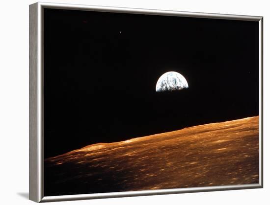 View of Earth from Apollo 10 Orbiting the Moon, 1969-null-Framed Photographic Print