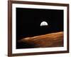 View of Earth from Apollo 10 Orbiting the Moon, 1969-null-Framed Photographic Print