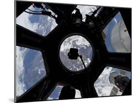 View of Earth Through the Cupola On the International Space Station-Stocktrek Images-Mounted Premium Photographic Print