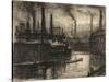 View of East London-Joseph Pennell-Stretched Canvas