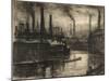 View of East London-Joseph Pennell-Mounted Giclee Print