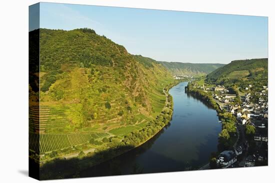 View of Ebernach and Moselle River (Mosel), Rhineland-Palatinate, Germany, Europe-Jochen Schlenker-Stretched Canvas