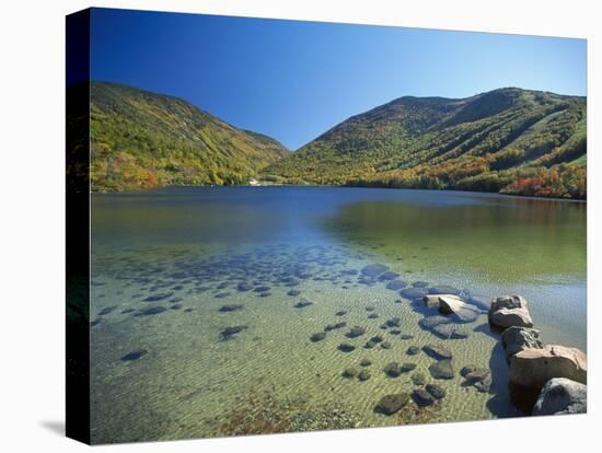 View of Echo Lake, White Mountains, New Hampshire, USA-Massimo Borchi-Stretched Canvas