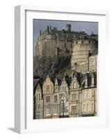 View of Edinburgh Castle from Grassmarket, Edinburgh, Lothian, Scotland, United Kingdom, Europe-Ethel Davies-Framed Photographic Print